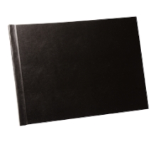Tvrdé desky pro šitou vazbu s předsádkou A4 landscape černá