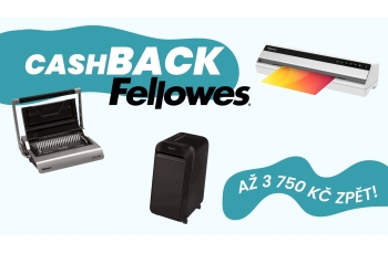 Fellowes cashback - až 3 750 Kč zpět!