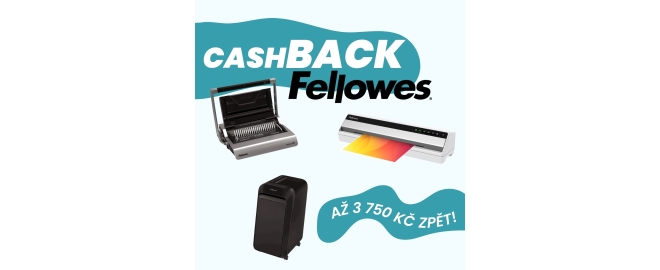 Fellowes cashback - až 3 750 Kč zpět!