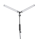 Platinet PDLD20 stolní LED lampa Flexy 20W stmívatelná s klipem, 2 ramena, černá