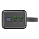 Platinet PMPB4065 Powerbanka 40000 mAh 65W Power Delivery, 2xUSB-C, 2xUSB-A, kabel USB-C 1m, černá