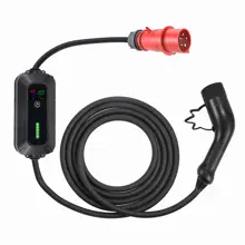 Platinet přenosná EV nabíječka PPC7M11 11kW (16A), CEE 5-pin / Type 2,7m, Home Line, s adaptérem, černá