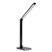 Platinet stolní LED lampa 10W stmívatelná, dotykové ovládání, bezdrátové nabíjení, USB port, černá