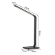 Platinet stolní LED lampa 10W stmívatelná, dotykové ovládání, bezdrátové nabíjení, USB port, černá