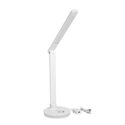 Platinet stolní LED lampa 12W stmívatelná, dotykové ovládání, USB port, bílá