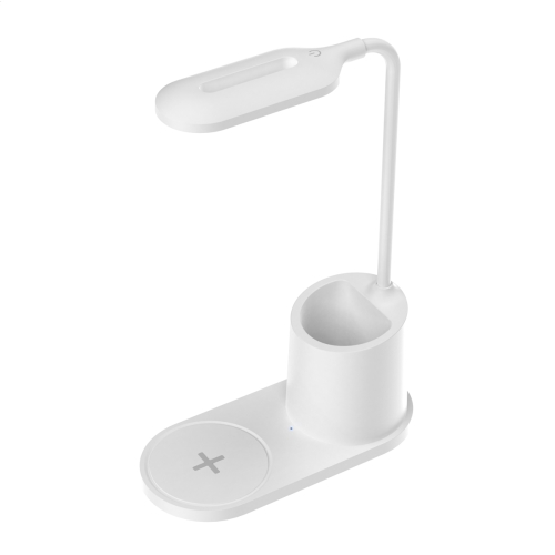 Platinet stolní LED lampa 3W, bezdrátové nabíjení, bílá