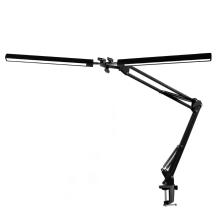 Platinet stolní LED lampa Flexy 20W stmívatelná s klipem, 2 ramena, černá