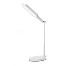 Platinet stolní LED lampa Luna 10W stmívatelná, USB port, bílá