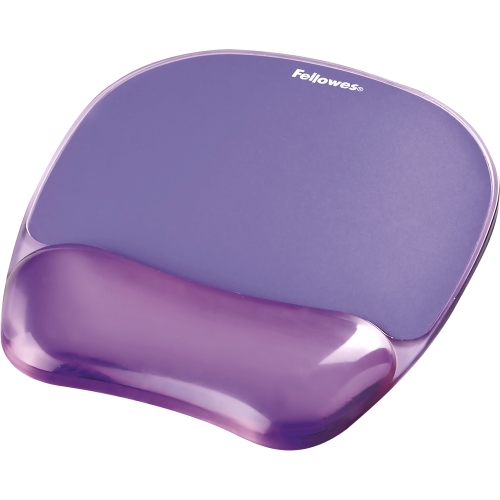 Podložka pod myš a zápěstí Fellowes CRYSTAL gelová fialová