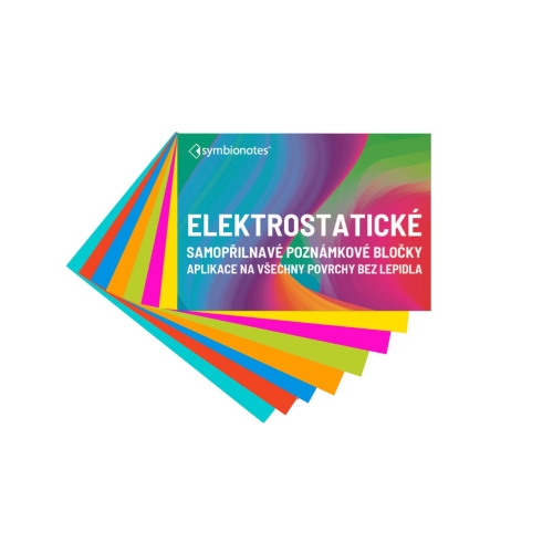 Poznámkové bločky elektrostatické Symbionotes 70x100 mm MIX 7 barev
